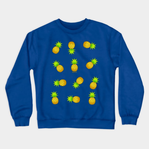 Pineapples Galore Crewneck Sweatshirt by Jan Grackle